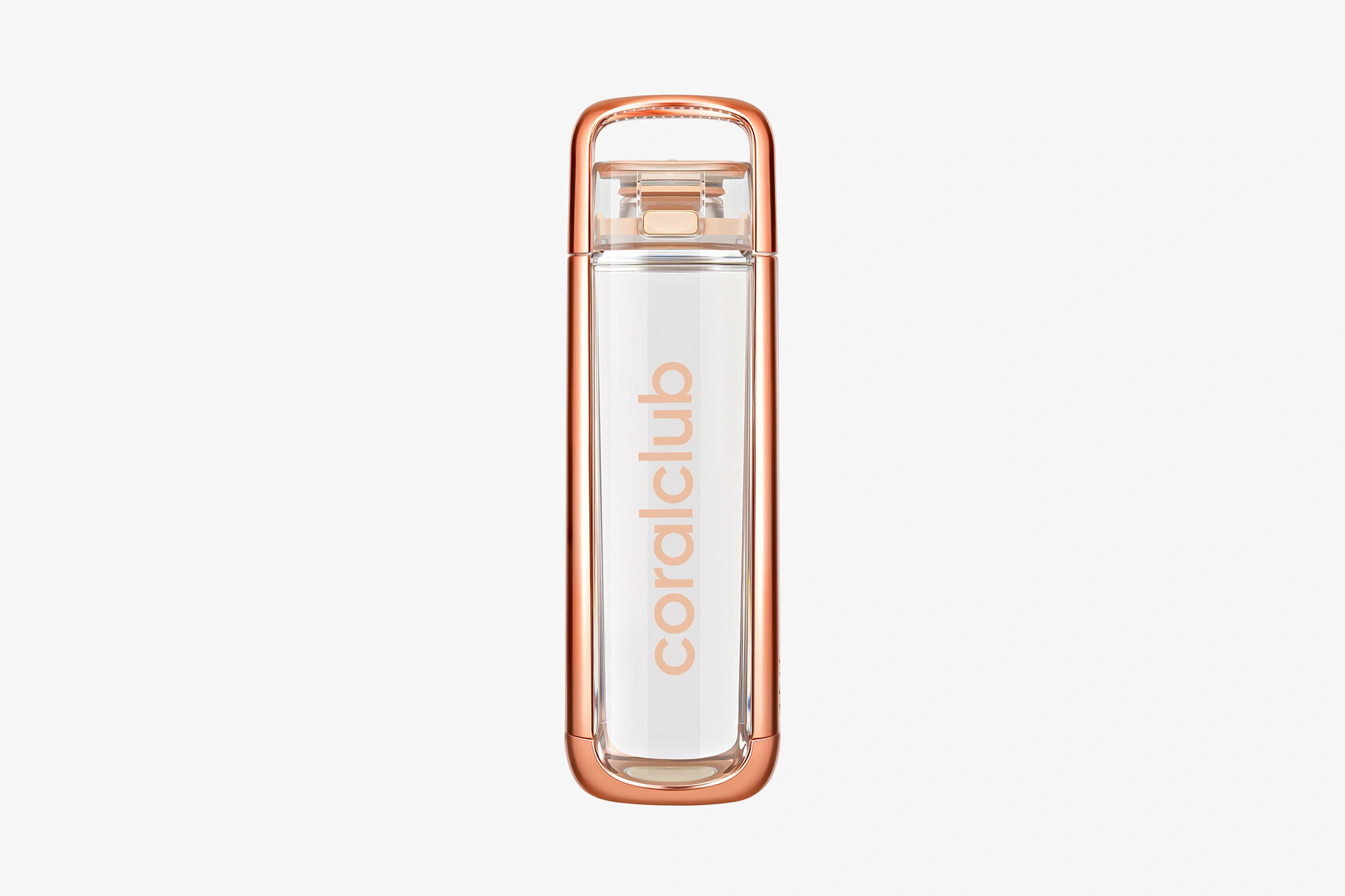 Rose Gold, Coral Bottle One Water Bottle Gold